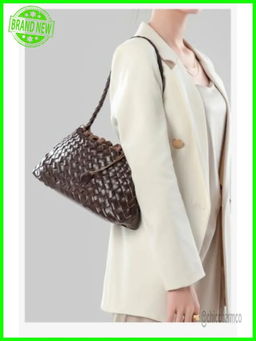Suede Woven Hobo Bag Women's Trendy Shoulder Purse Vintage Tote Handbag